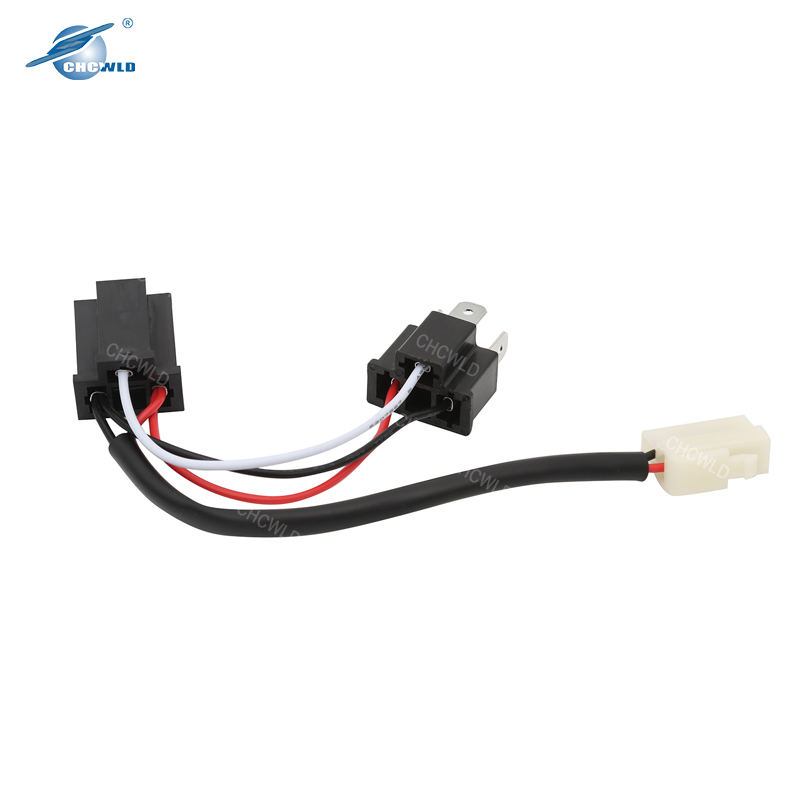 H4 Male Plug Socket HID Motorcycle Fog LED Headlight Wiring Harness