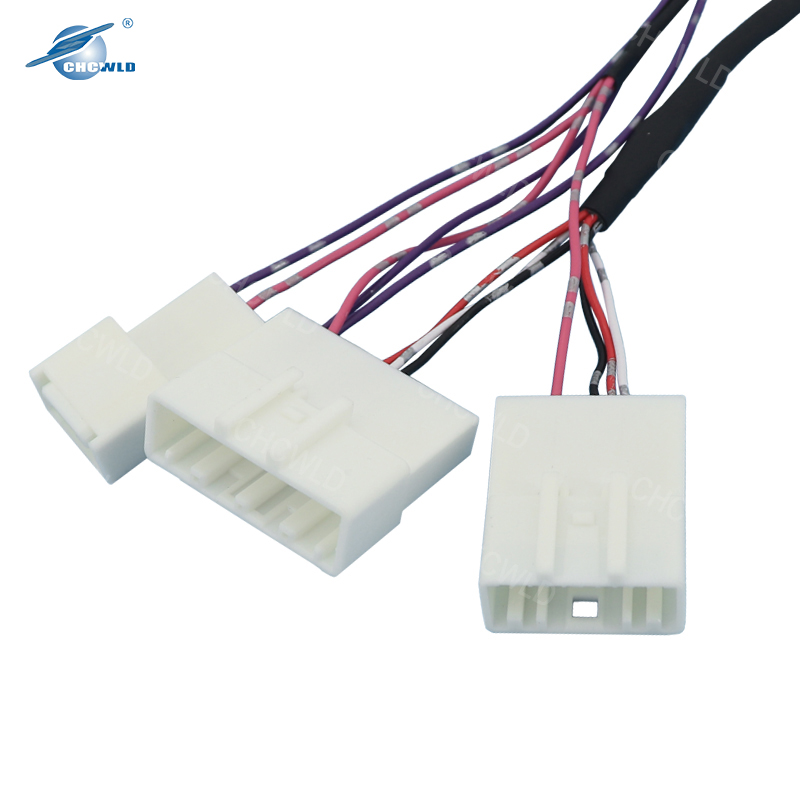 Custom 12 Pin Connector Car Gps Navigation System Auto Wire Harness