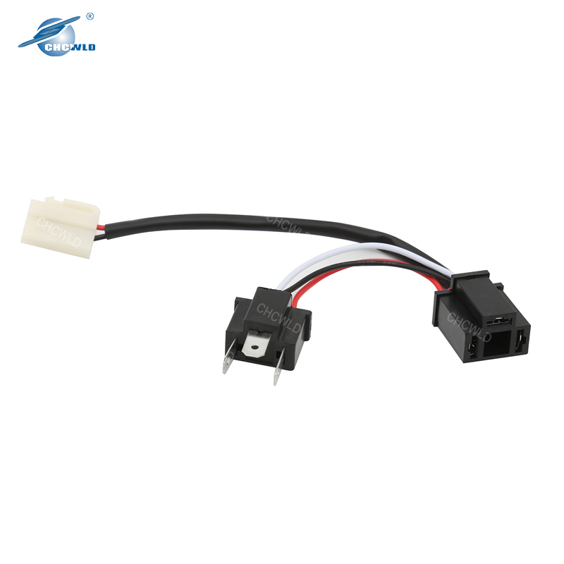 H4 Male Plug Socket HID Motorcycle Fog LED Headlight Wiring Harness