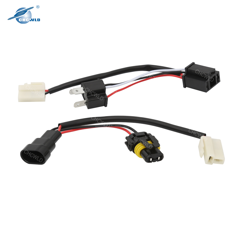 H4 Male Plug Socket HID Motorcycle Fog LED Headlight Wiring Harness